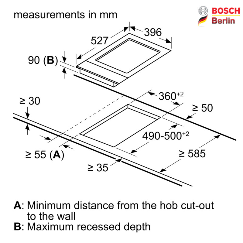تپانیاکی توکار بوش مدل BOSCH PKY475FB1E