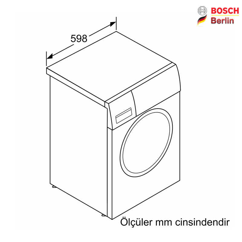 ابعاد ماشین لباسشویی بوش مدل BOSCH WGK244ZXME